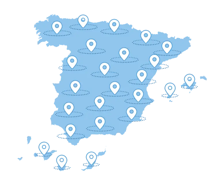 tu·legal cuenta con una red de profesionales al rededor de toda España para que puedas recuperarte de tu accidente de tráfico con todas las garantías